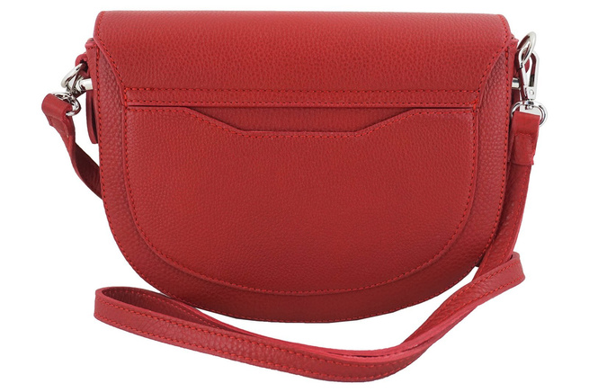 Kožená poštovní taška s ozdobnou sponou - světle modrá