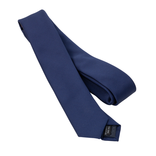 Krawat męski elegancki wąski granatowy