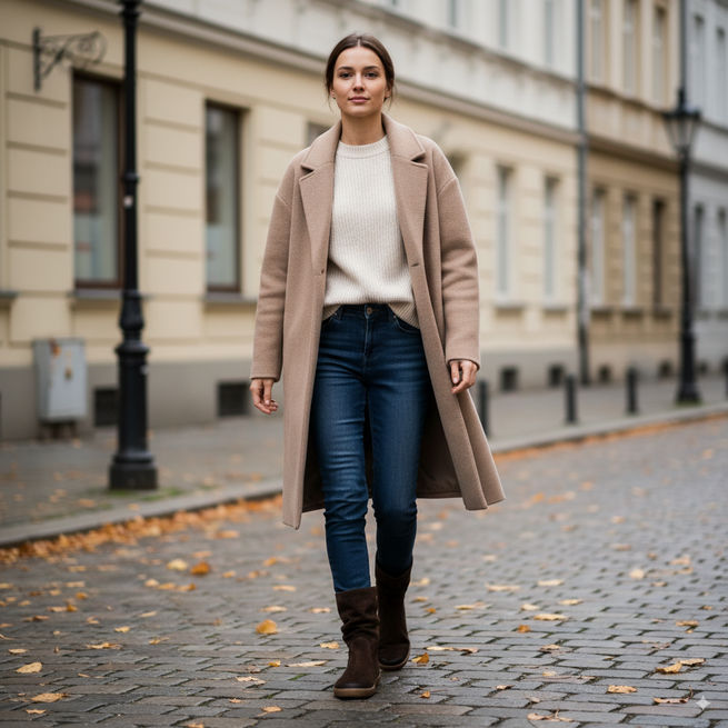 Buty Damskie botki BAREFOOT skórzane ocieplane Freja polskie brązowe