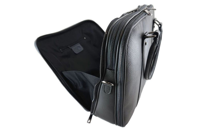 Dámská kožená aktovka - Barberini's - tmavě šedá