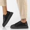 Skórzane sneakersy Filippo DP6119/25 czarne lico