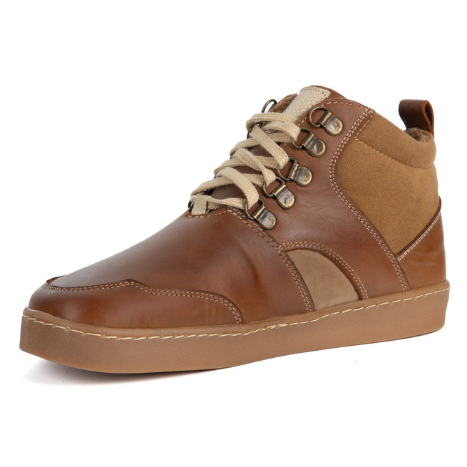 Barefoot unisex zimní kožené boty Explorer brown