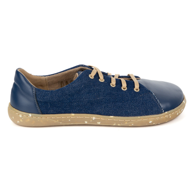 Buty damskie barefoot minimalistyczne skórzane 0771W granat jeans