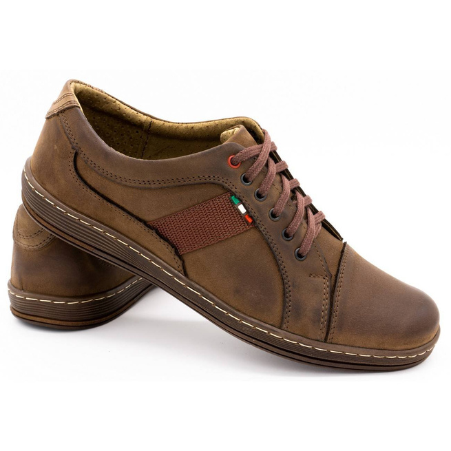 Pánská kožená obuv pro volný čas 238GT hnědá