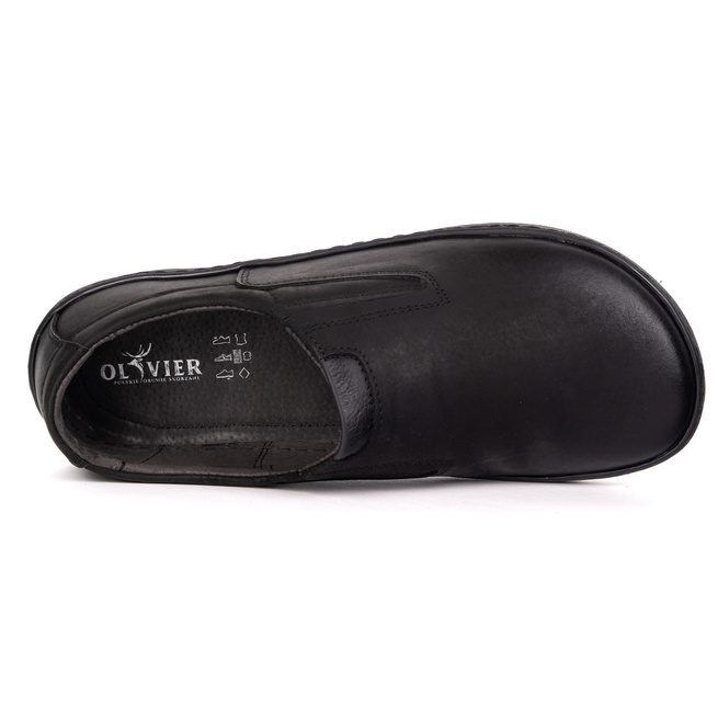 Buty BAREFOOT skórzane czarne męskie 75KZ czarne