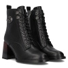 Filippo kožené boty na jehlovém podpatku DBT6316/24 BK černé