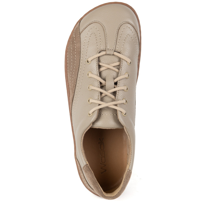Półbuty barefoot damskie skórzane Wasak 0800W cappuccino