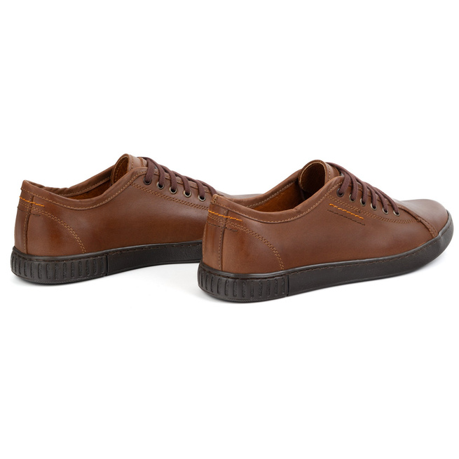 Polbut Kožené tenisky Pánské boty Model 2129 camel