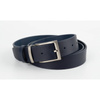 Pánský kožený pásek ke kalhotám model 10.35 navy blue