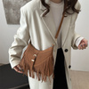 Dámská kabelka se střapci SB96 dark boho beige