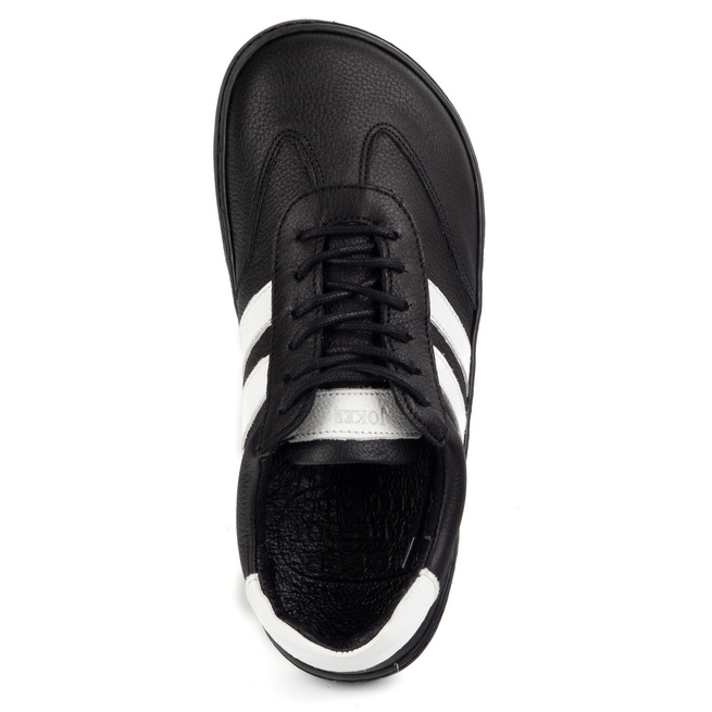 Buty skórzane damskie JOKER BLACKORWHITE 908 czarne – minimalistyczne sneakersy od Olivier