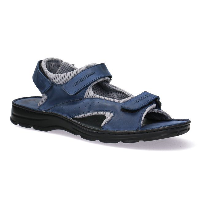 Pánské kožené sandály Pollonus navy blue 6-0070-015
