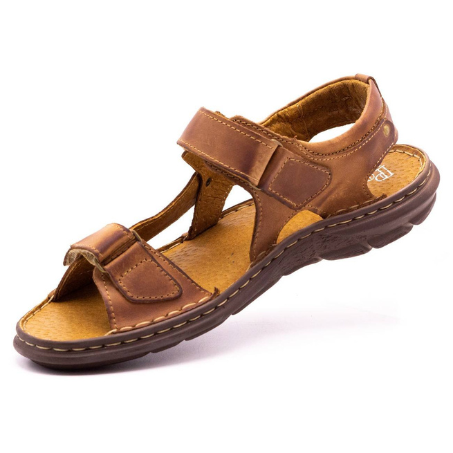 Pánské kožené sandály 277 camel