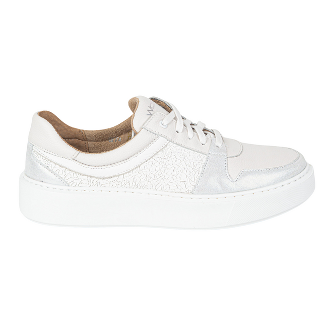 Półbuty damskie sneakersy skórzane 0774W białe