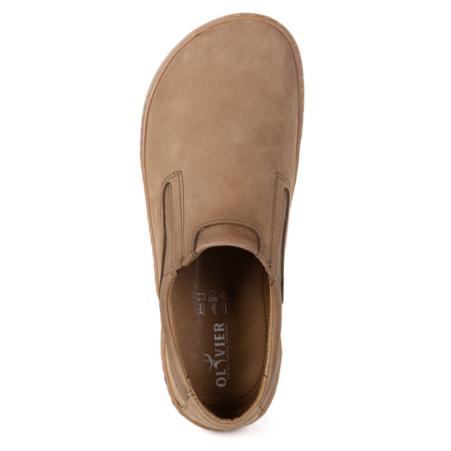 Buty BAREFOOT skórzane czarne męskie 75KZ jasny brąz