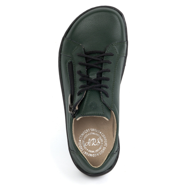 Dámská minimalistická kožená obuv barefoot model 1243 zelená