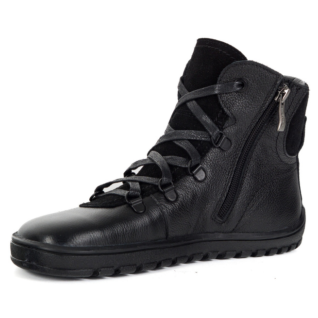 Buty damskie barefoot Madison ocieplane naturalną wełną merino czarne