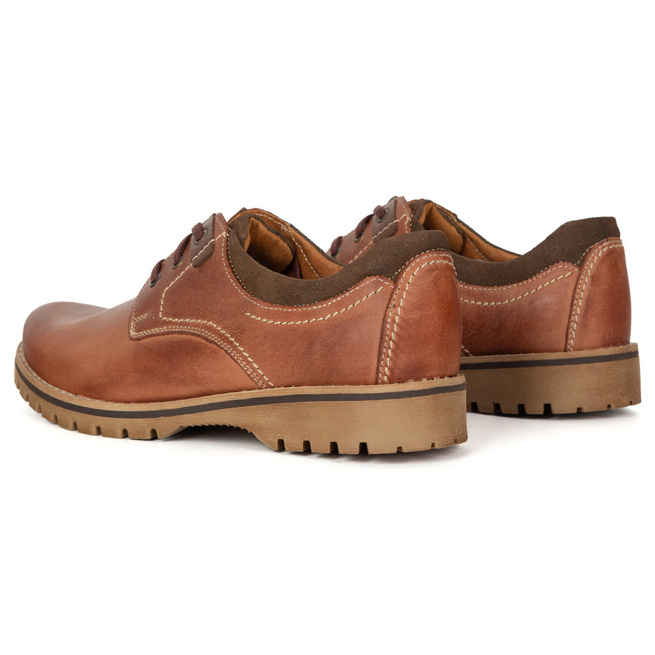 Buty męskie skórzane casual KOMODO 879 ceglane