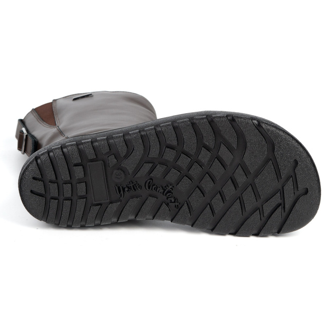 Dámské kožené boty barefoot Olivier Hazel černé kožené boty s koženým povrchem