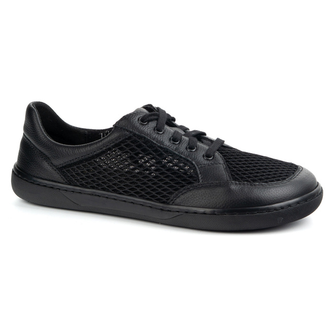 Dámská minimalistická kožená obuv barefoot 0772SW černá