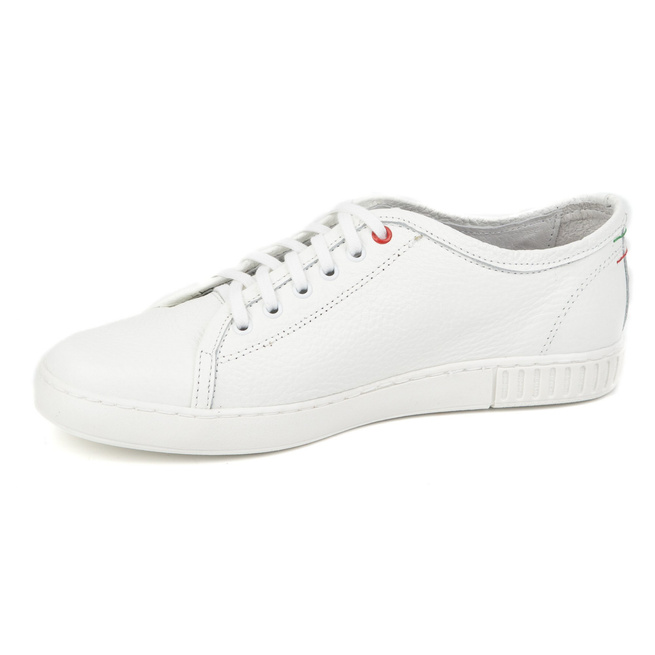 Polbut Kožené tenisky Pánské boty Model 2129 white