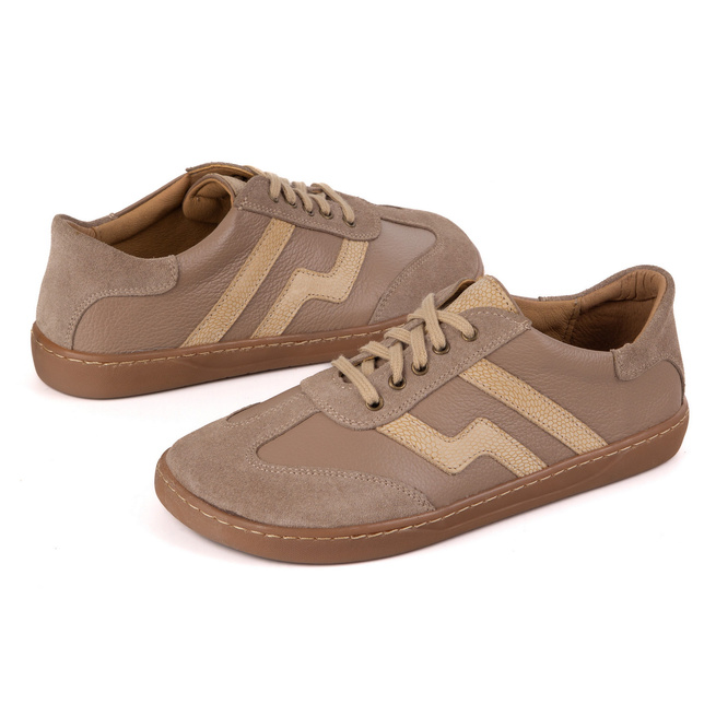 Buty barefoot damskie skórzane Olivier Eliza ciemny beż