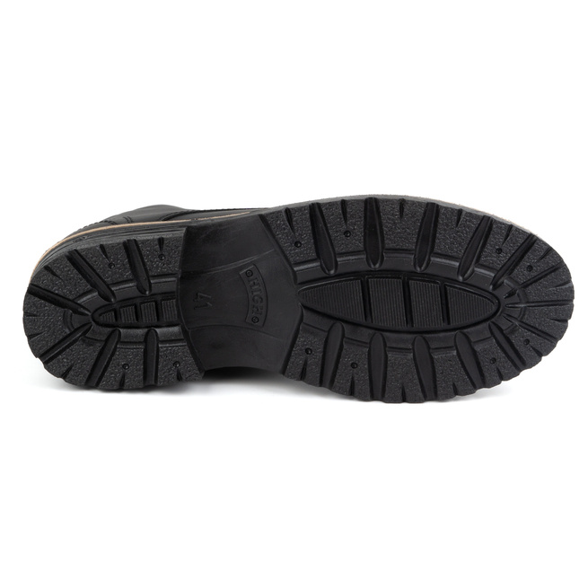 Pánské kotníkové boty kožené 2119 černé