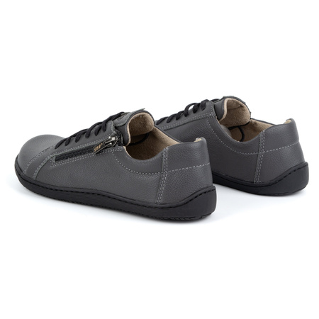 Damskie minimalistyczne buty skórzane barefoot model 1243 szare