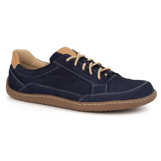 BAREFOOT Dámské minimalistické kožené tenisky OLIVIER 1282 navy blue