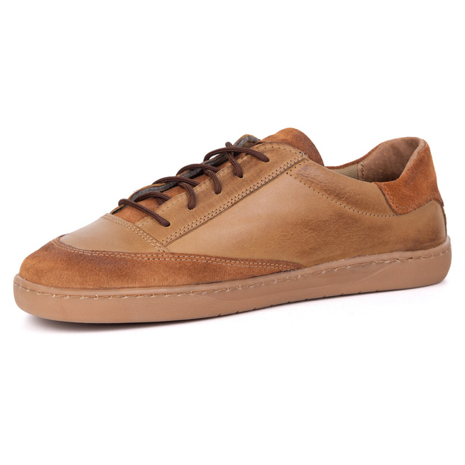 Polskie buty męskie barefoot rude skórzane Reno 0548MP