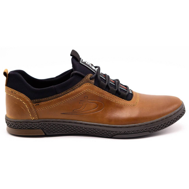 Buty męskie skórzane casual K24 camel