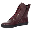 Buty damskie barefoot zimowe skórzane Olivier Liv 1303 ocieplane bordowe