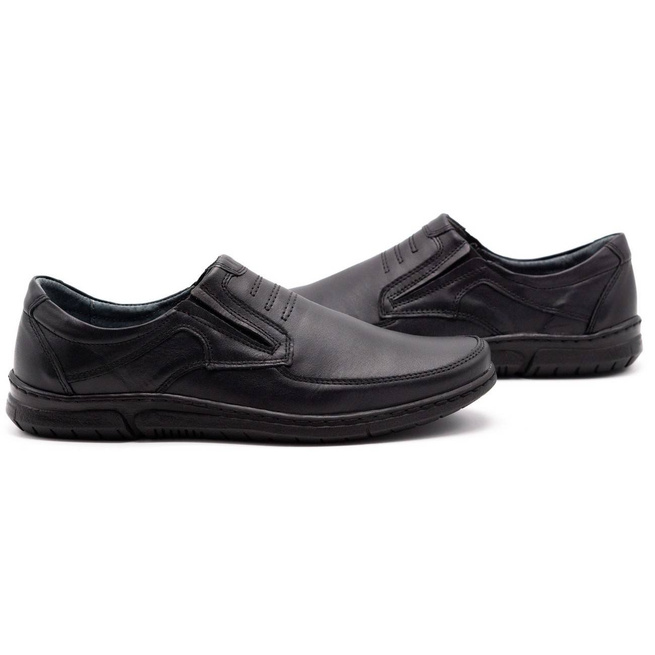 Buty męskie slip-on 7053 czarne