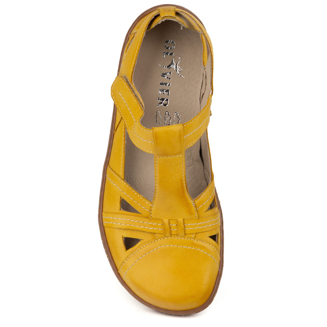 Dámská obuv BAREFOOT Ultralight semi-sandály Olivier 1285 velcro yellow
