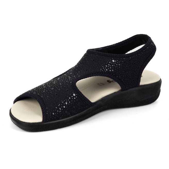 Dámské flexibilní sandály comfooty emma black glossy  