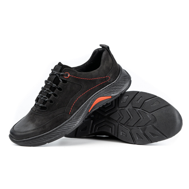 Pánská kožená obuv SPORT 922K black nubuck