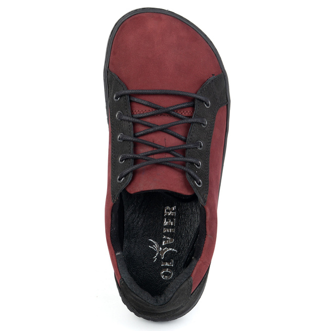 Buty skórzane damskie JOKER 910j  bordowe