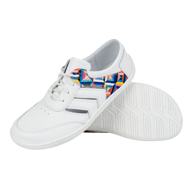 Barefoot dámské kožené minimalistické tenisky Layla OLIVIER white