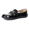 Barefoot damskie mokasyny skórzane minimalistyczne 1288AR czarny lakier