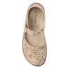 Damskie buty barefoot ze skóry naturalnej z printem 1284 beżowe