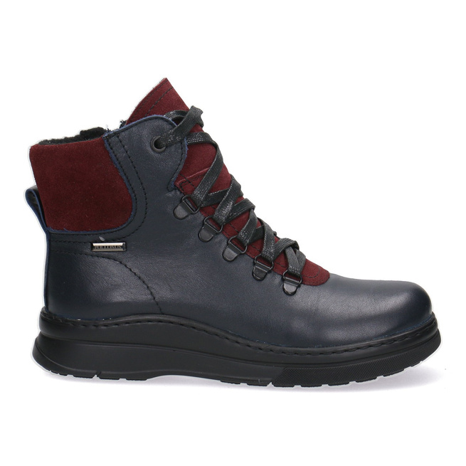 Pollonus dámské kožené sněhule navy blue/maroon 5-1459-001