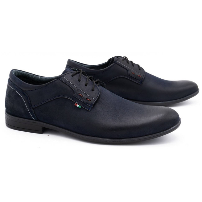 Pánská kožená obuv Olivier 305GT navy blue