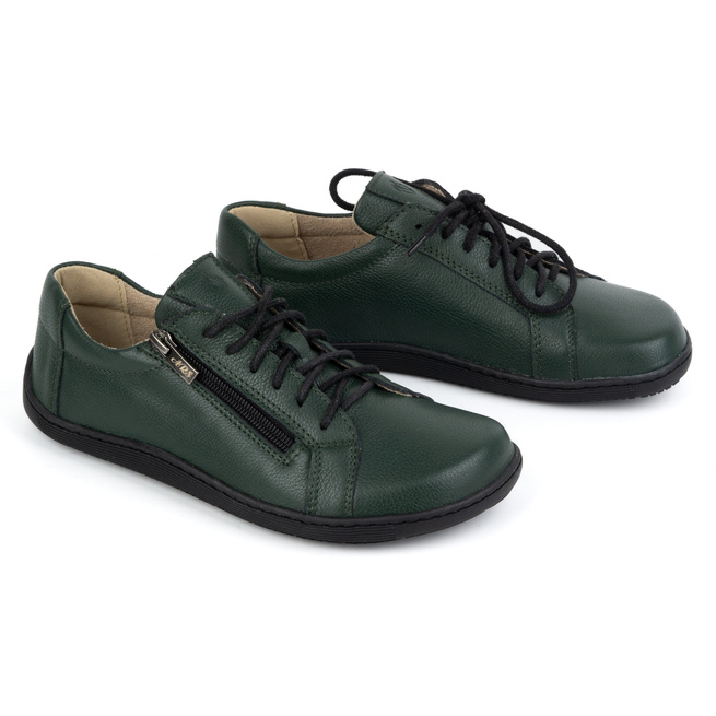 Dámská minimalistická kožená obuv barefoot model 1243 zelená