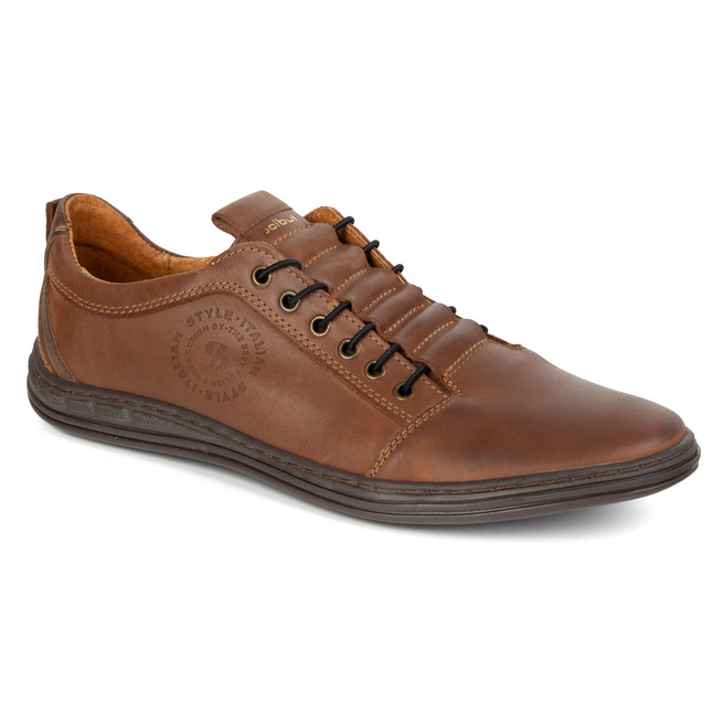 Buty męskie skórzane casual 2121/2 camel