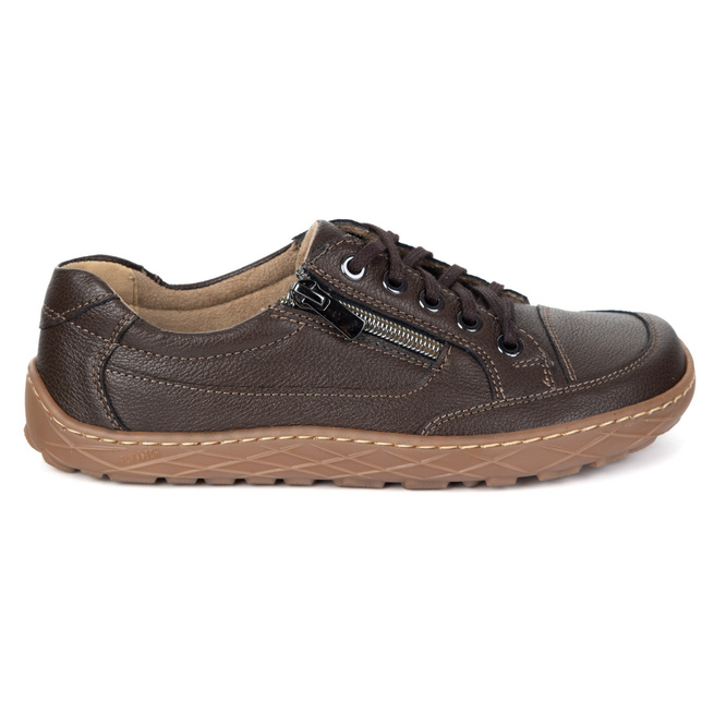 BAREFOOT Damskie minimalistyczne półbuty skórzane OLIVIER 770 brązowe