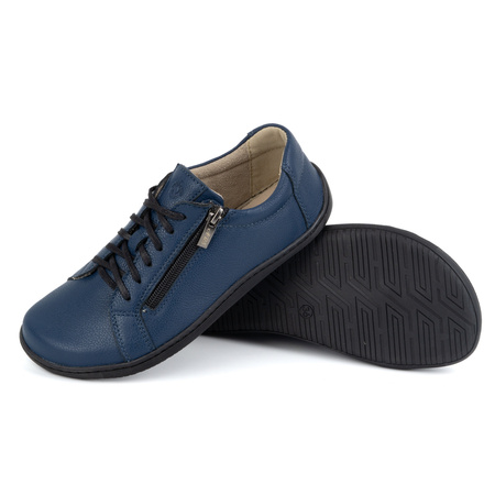 Damskie minimalistyczne buty skórzane barefoot model 1243 granatowe