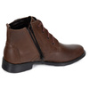 Pánské kožené boty C20F pro zimní zateplené městské boty, tmavě hnědé