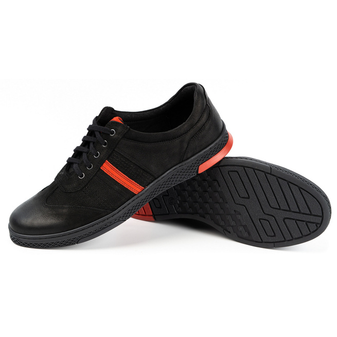 Pánská kožená obuv pro volný čas 521/2 černá