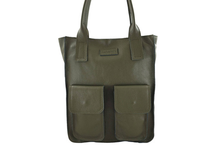 Torba shopper bag do pracy - Zielona 