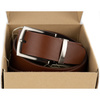 Pánský kožený pásek ke kalhotám model 6.35 hnědý